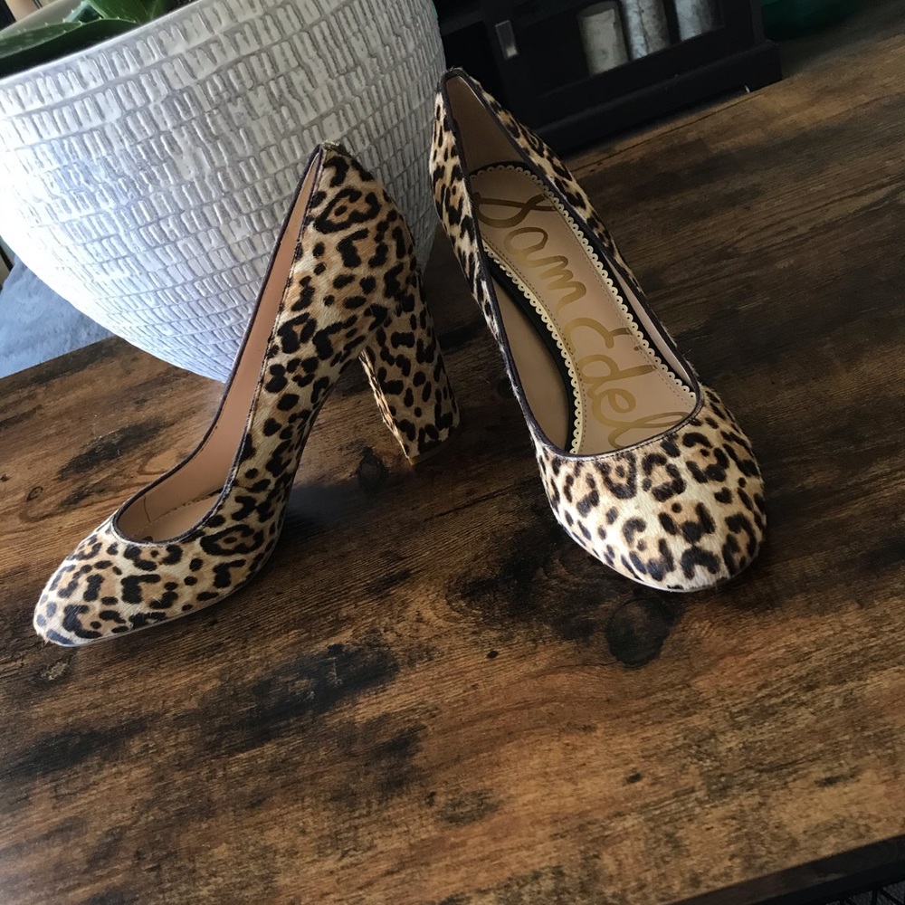Sam Edelman Leopard Block Heels